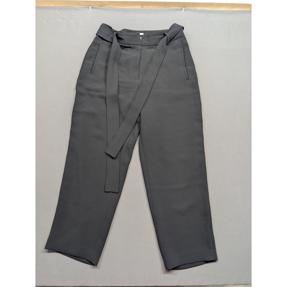 Wilfred Black Belted High-Rise Trousers Size 12 Ankle Pants - Picture 3 of 4